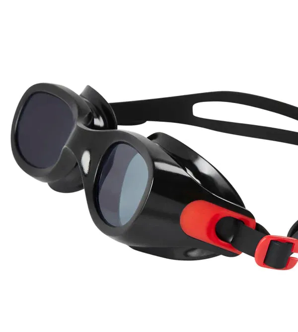 Speedo Unisex Adult Futura Classic Smoke - Lens Swim Goggles - Red & Smoke