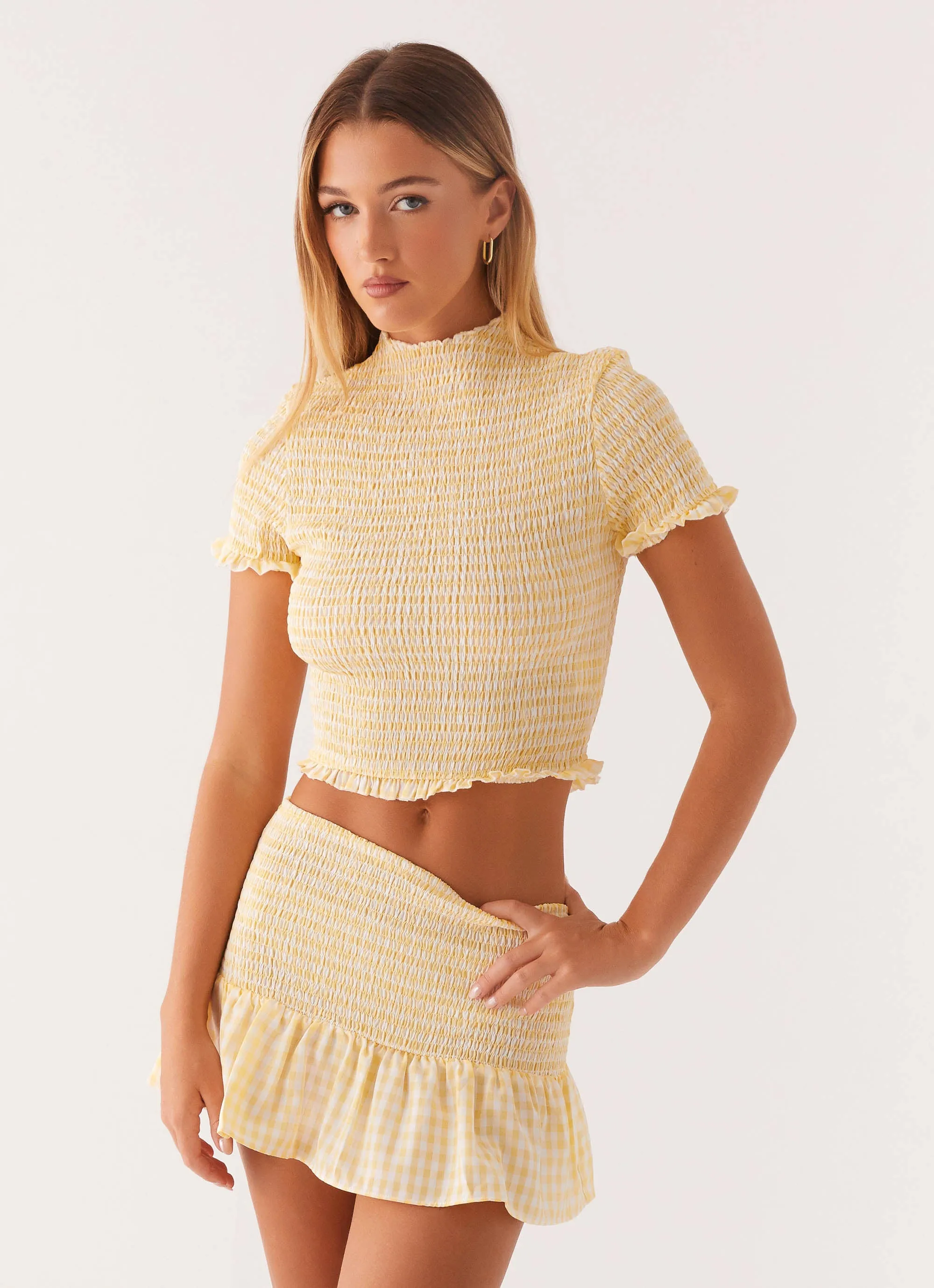 Sweetest Pie T-Shirt - Yellow Gingham