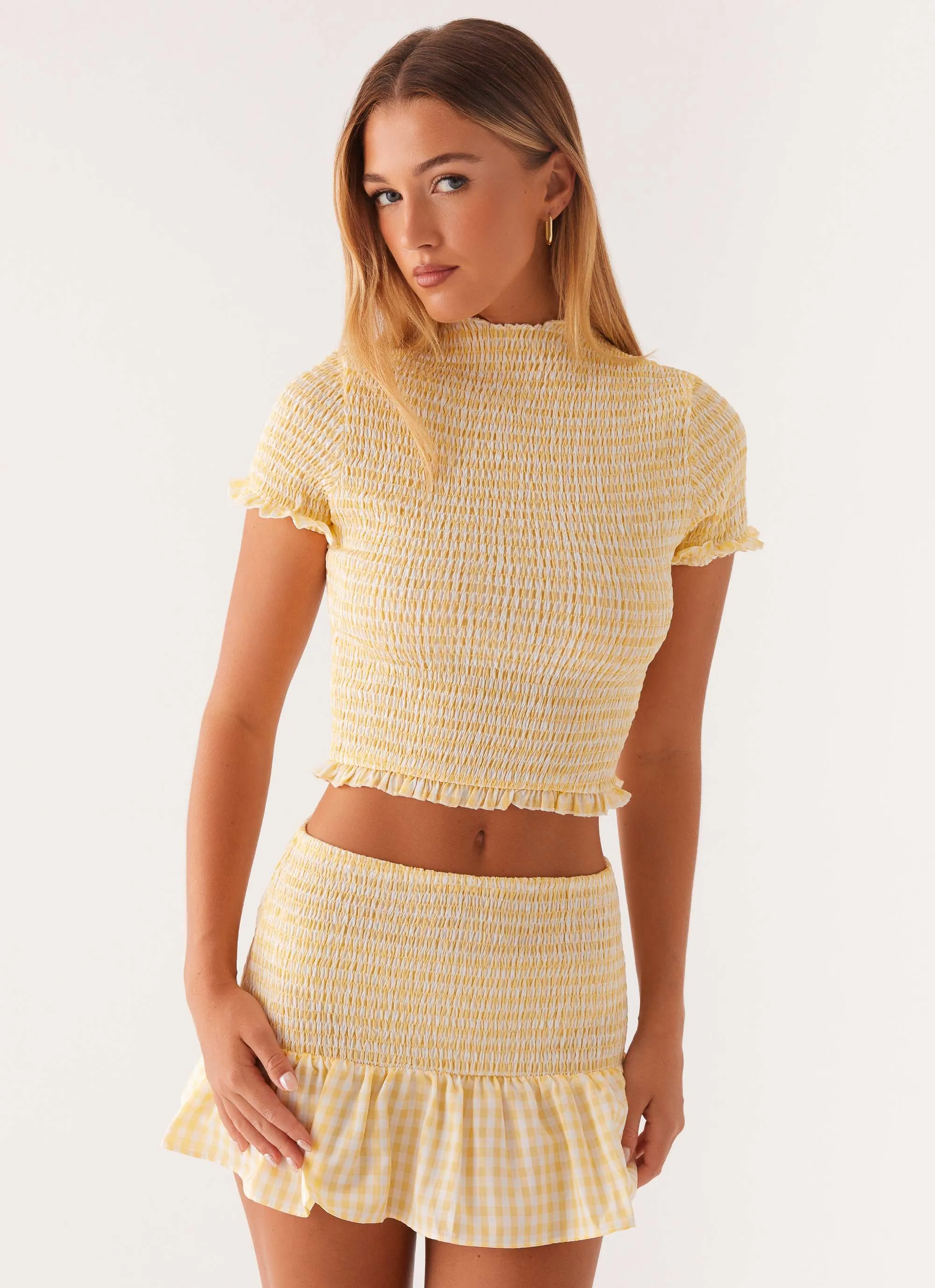 Sweetest Pie T-Shirt - Yellow Gingham