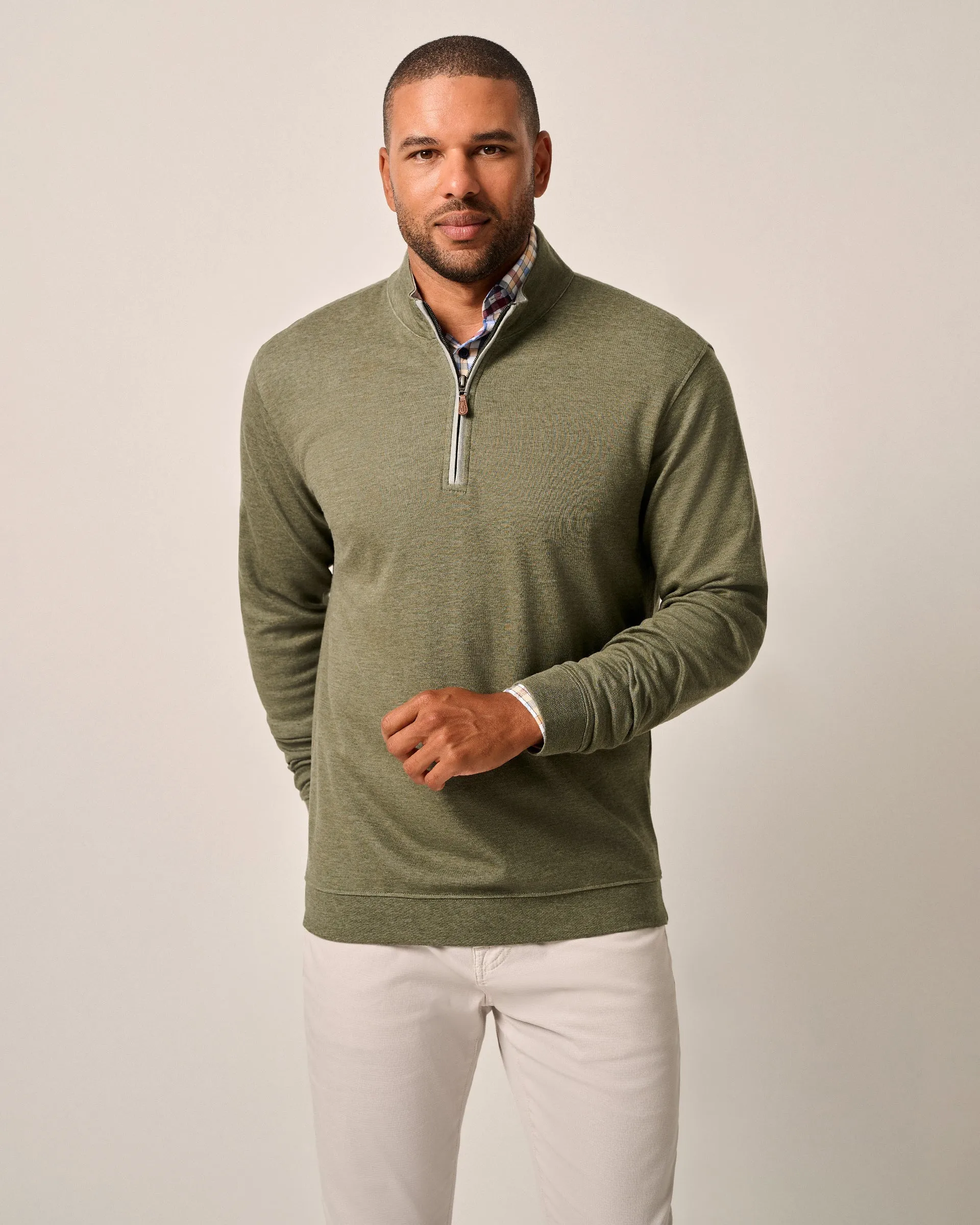 The Sully 1/4 Zip Pullover in Sequoia by Johnnie-O