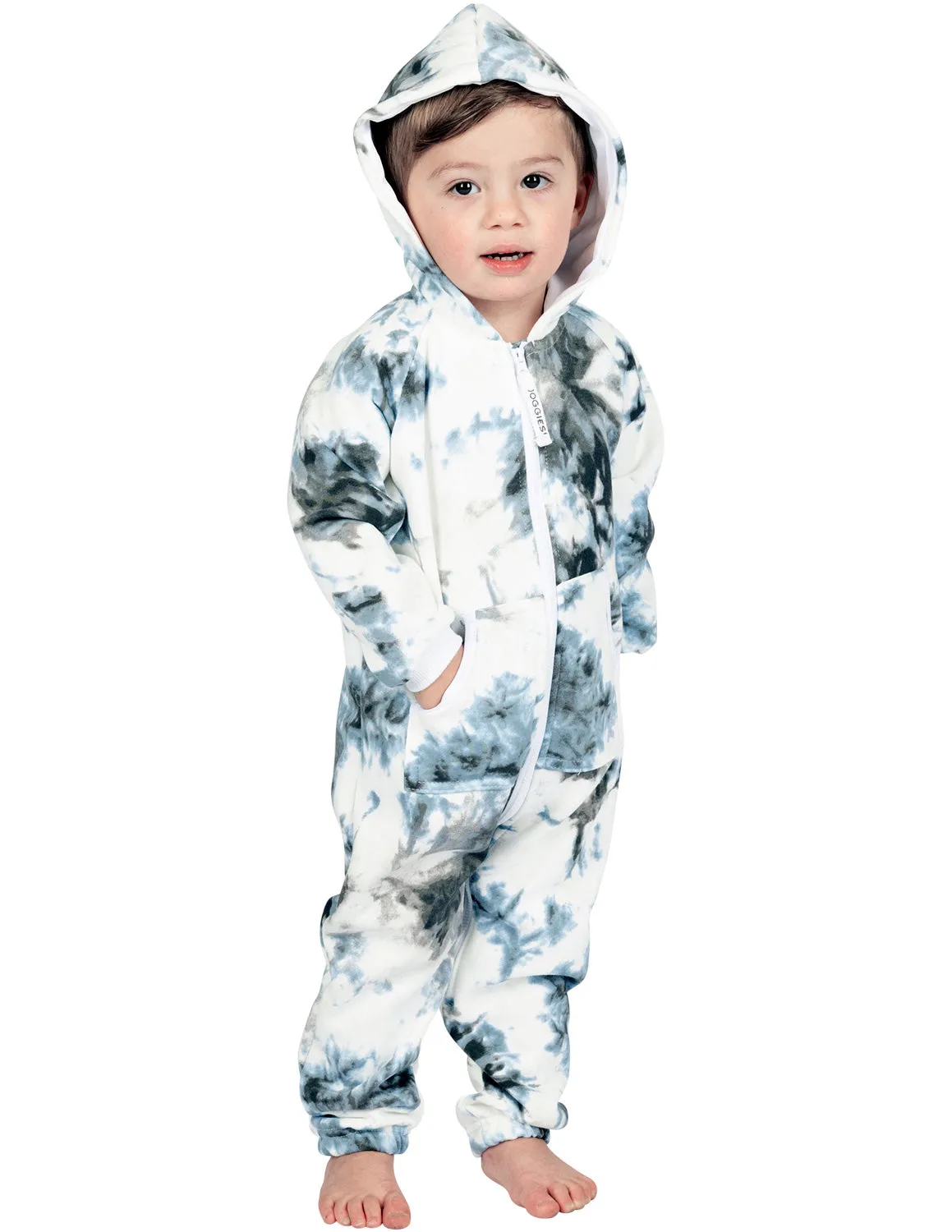 Tie Dye Black Infant Footless Hoodie Onesie