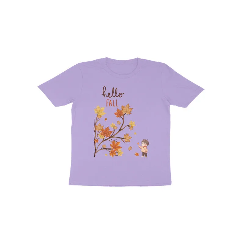 Toddlers Round Neck Half Sleeves - Hello Fall T-shirt