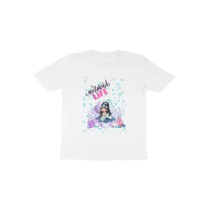 Toddlers Round Neck Half Sleeves - Mermaid Life T-shirt