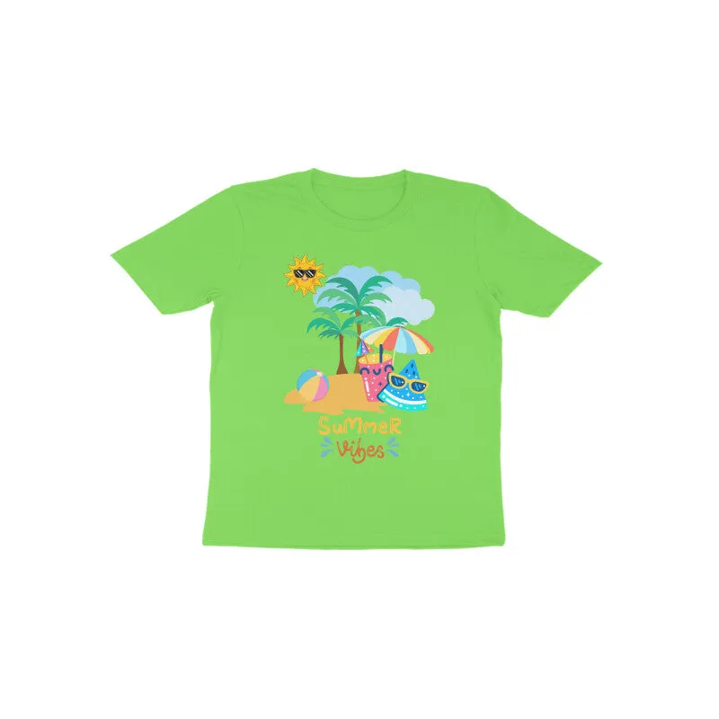 Toddlers Round Neck Half Sleeves - Summer Vibes T-shirt