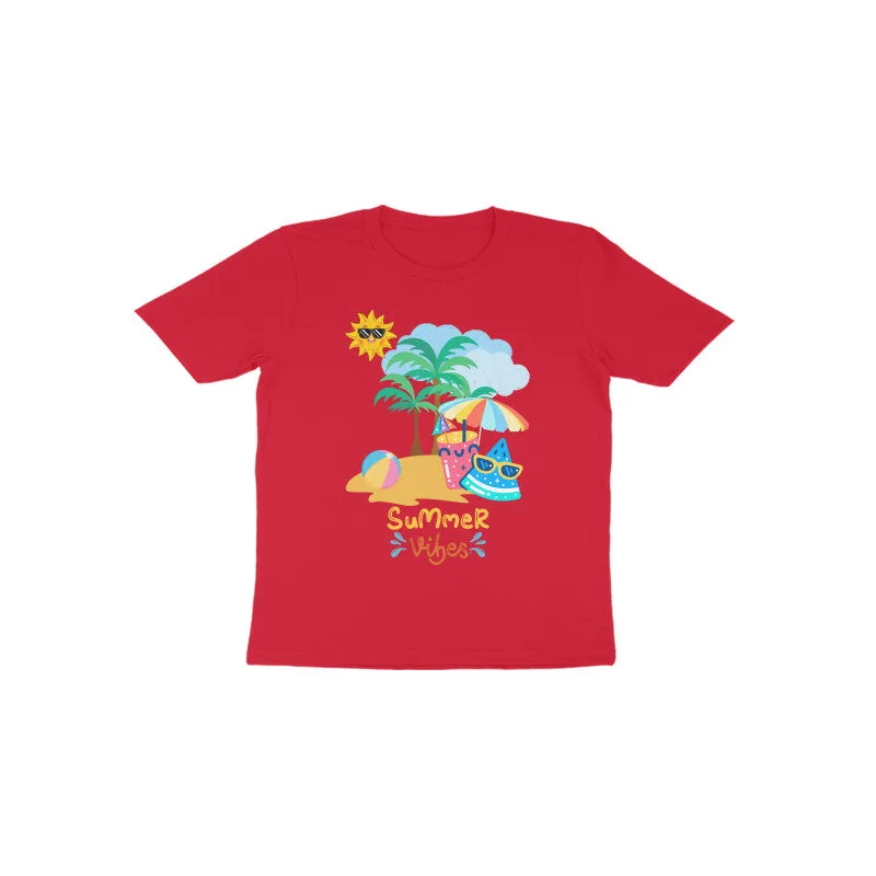 Toddlers Round Neck Half Sleeves - Summer Vibes T-shirt