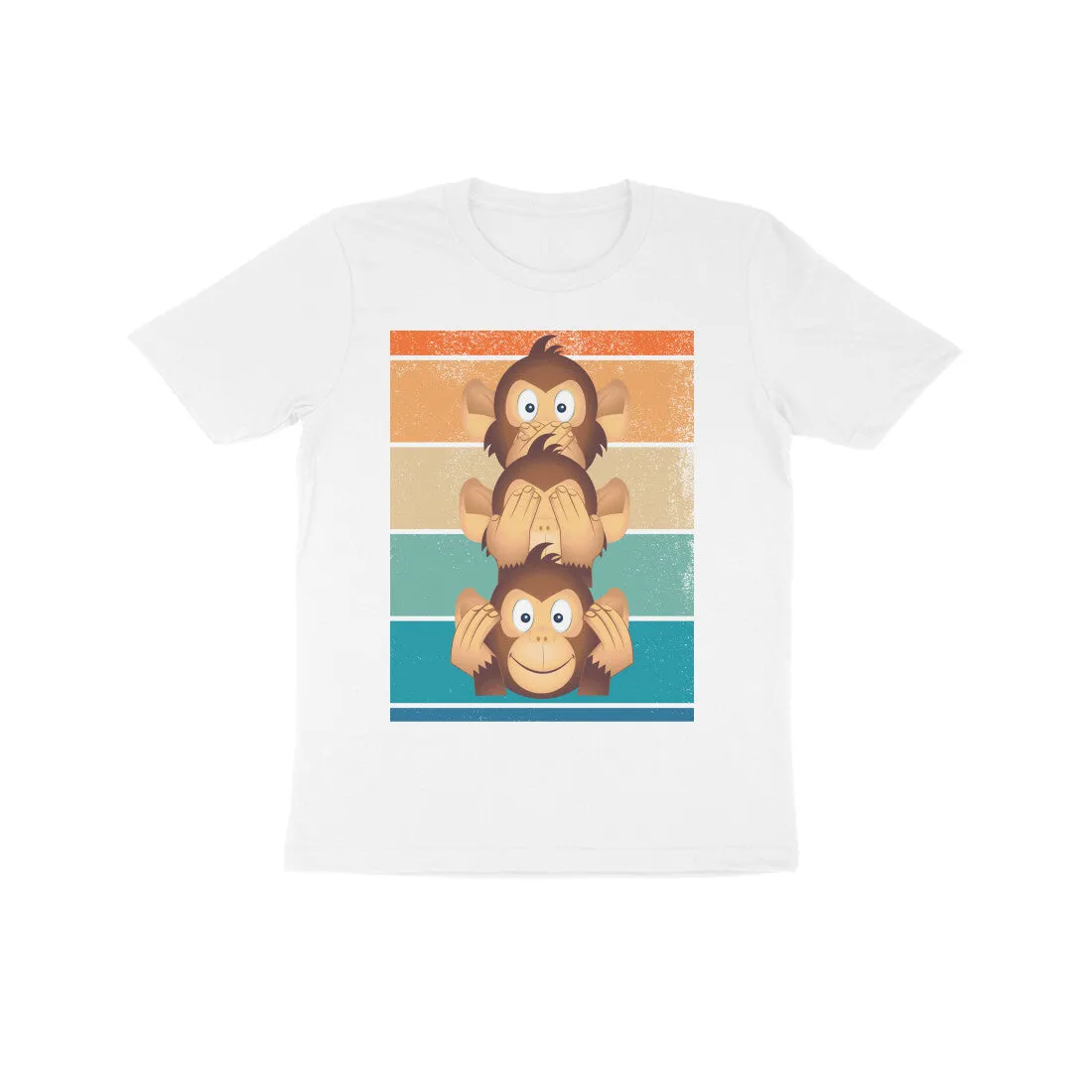 Unisex Kids Round Neck Half Sleeve - Adorable Monkey T-shirt