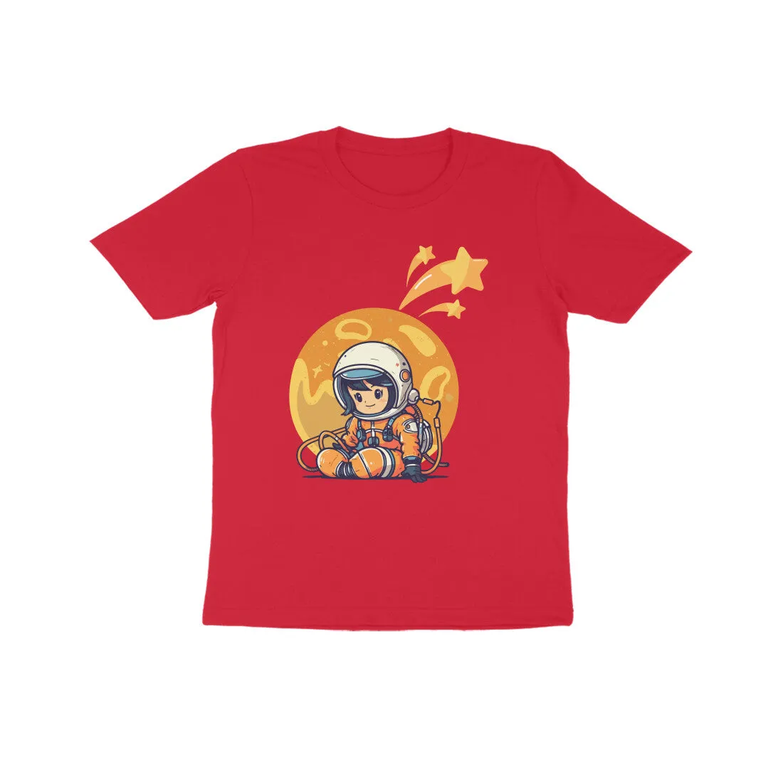 Unisex Kids Round Neck Half Sleeve - Cute Astronaut T-shirt