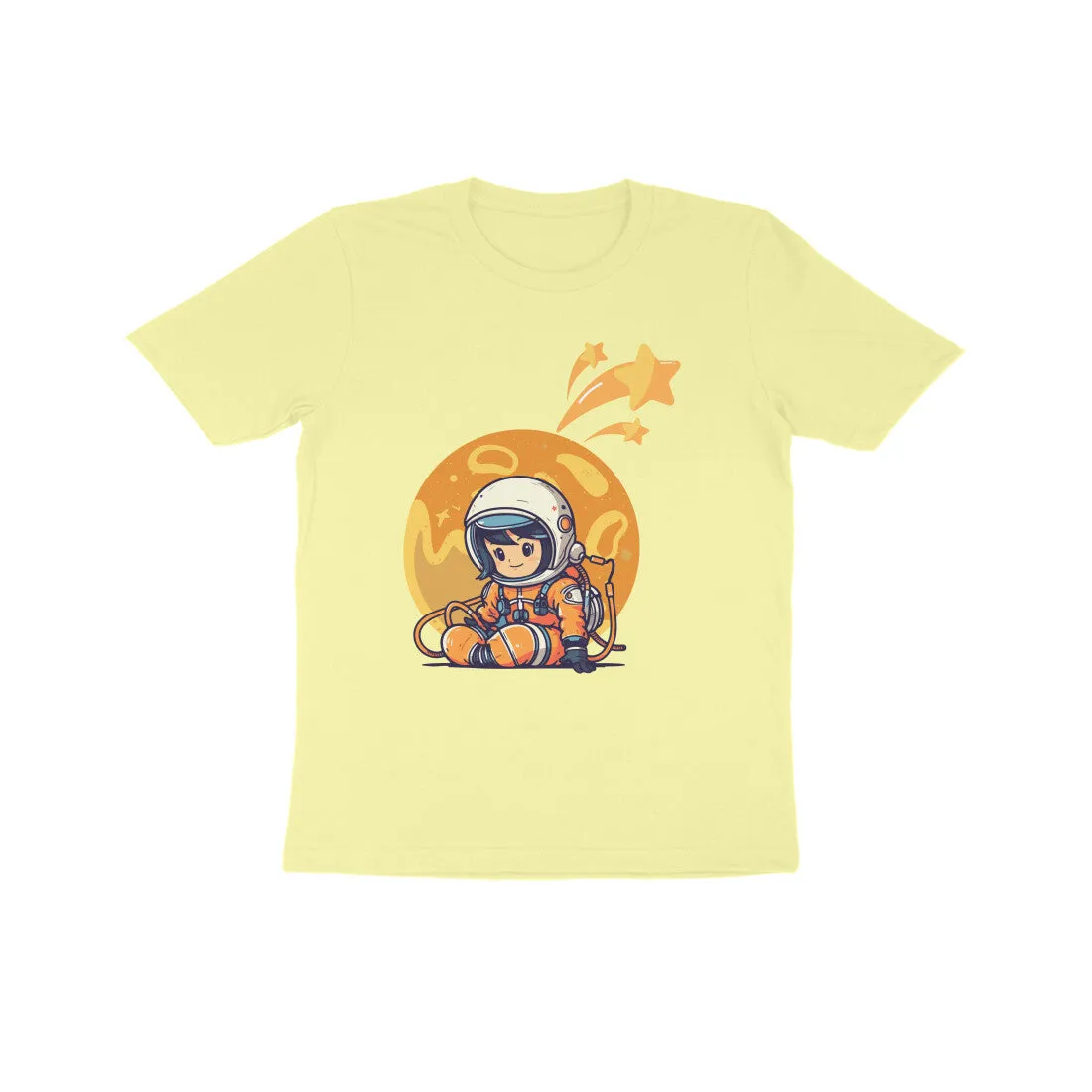 Unisex Kids Round Neck Half Sleeve - Cute Astronaut T-shirt