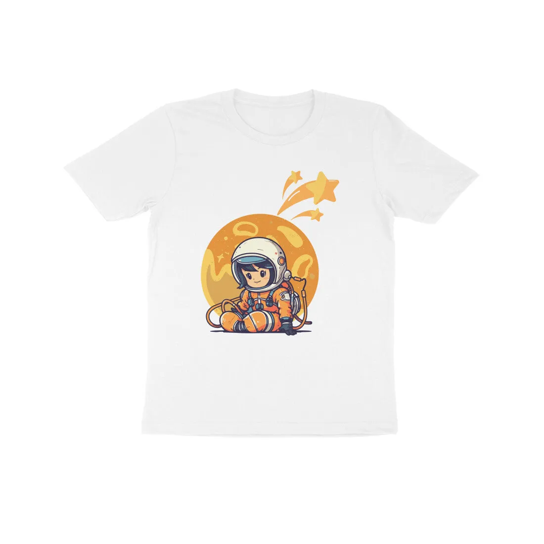 Unisex Kids Round Neck Half Sleeve - Cute Astronaut T-shirt