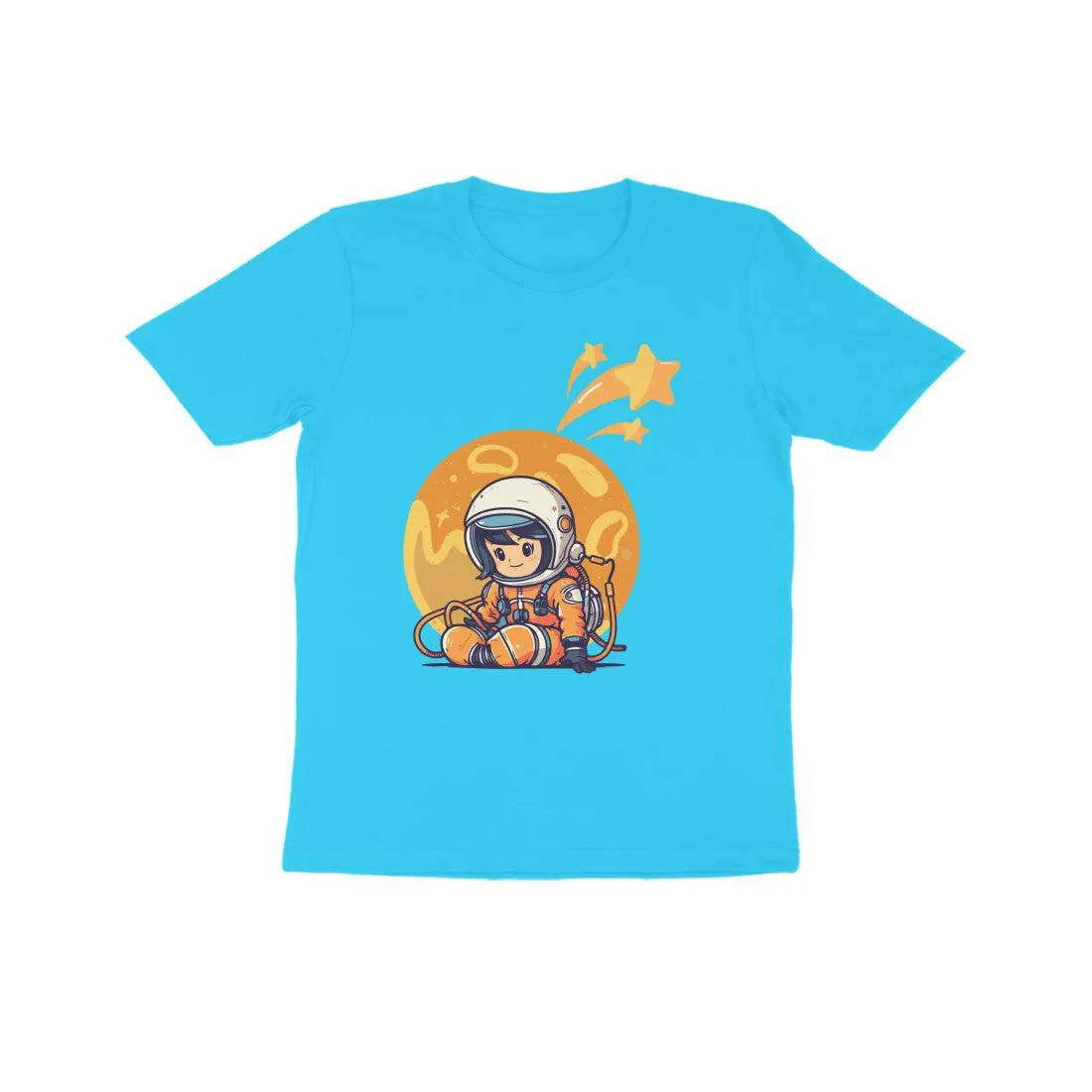 Unisex Kids Round Neck Half Sleeve - Cute Astronaut T-shirt