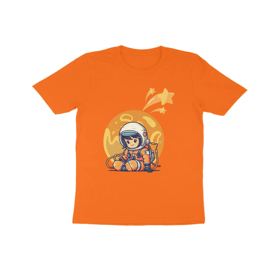 Unisex Kids Round Neck Half Sleeve - Cute Astronaut T-shirt