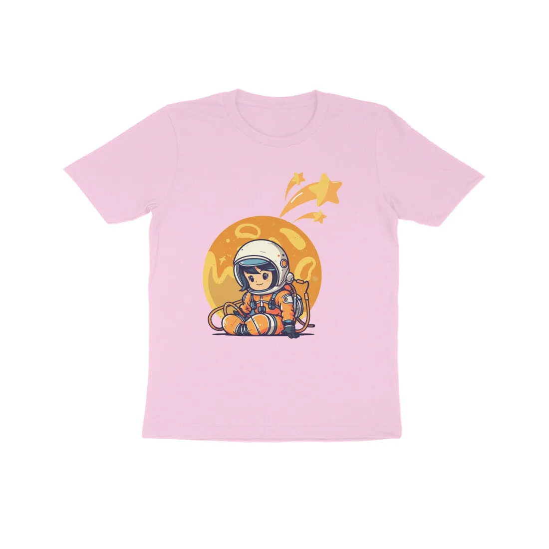 Unisex Kids Round Neck Half Sleeve - Cute Astronaut T-shirt