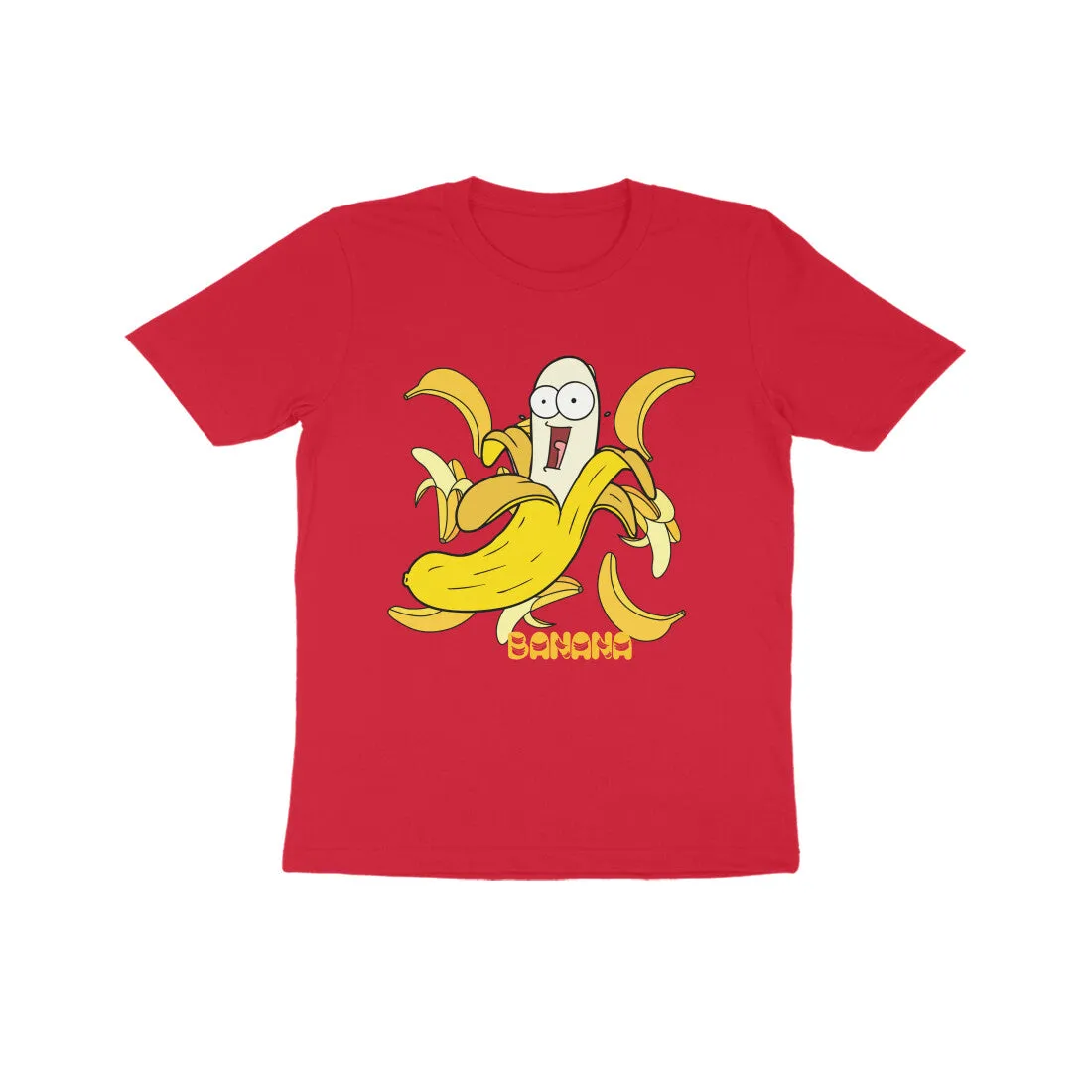 Unisex Kids Round Neck Half Sleeve - Cute Banana T-shirt