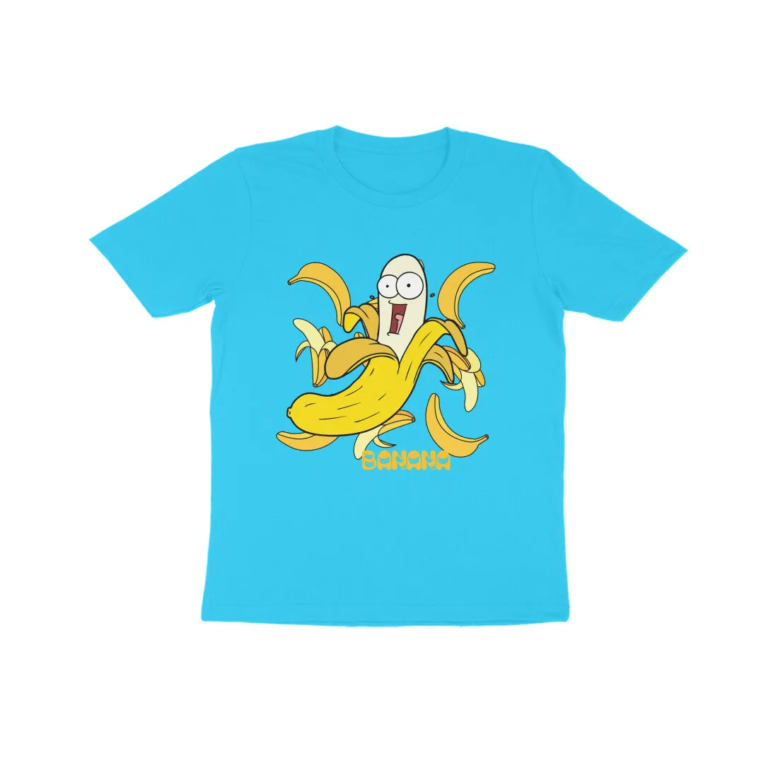 Unisex Kids Round Neck Half Sleeve - Cute Banana T-shirt