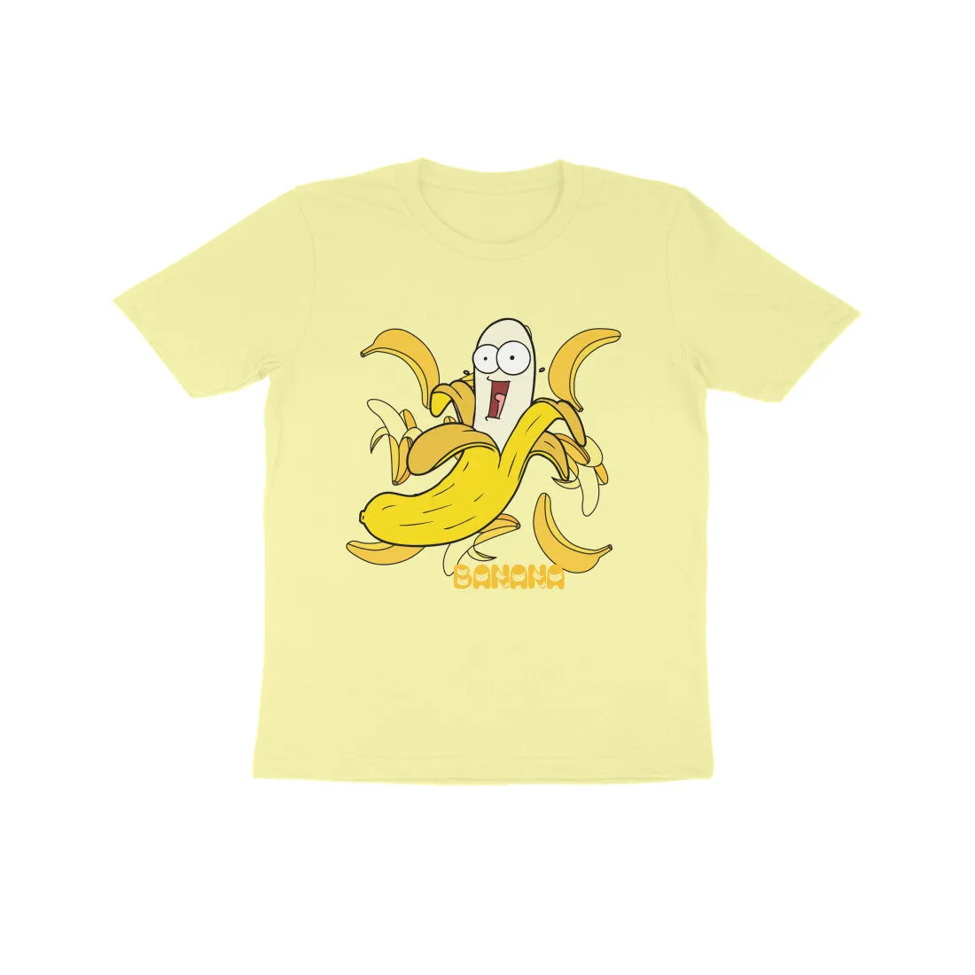 Unisex Kids Round Neck Half Sleeve - Cute Banana T-shirt