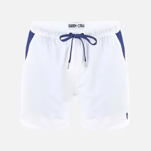 White - Swim Shorts with Waterproof Pocket