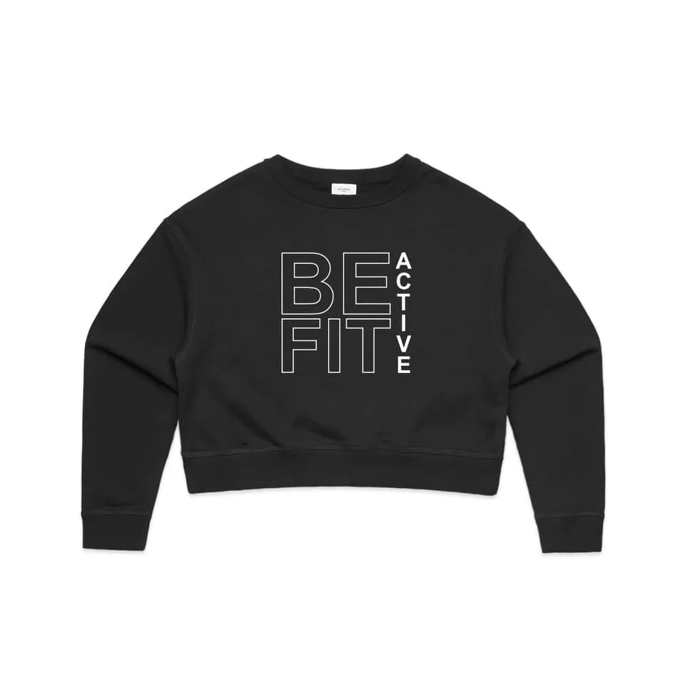 Women's ''BE-FIT ACTIVE  SQUARE'' Long-Sleeve Crop Crew