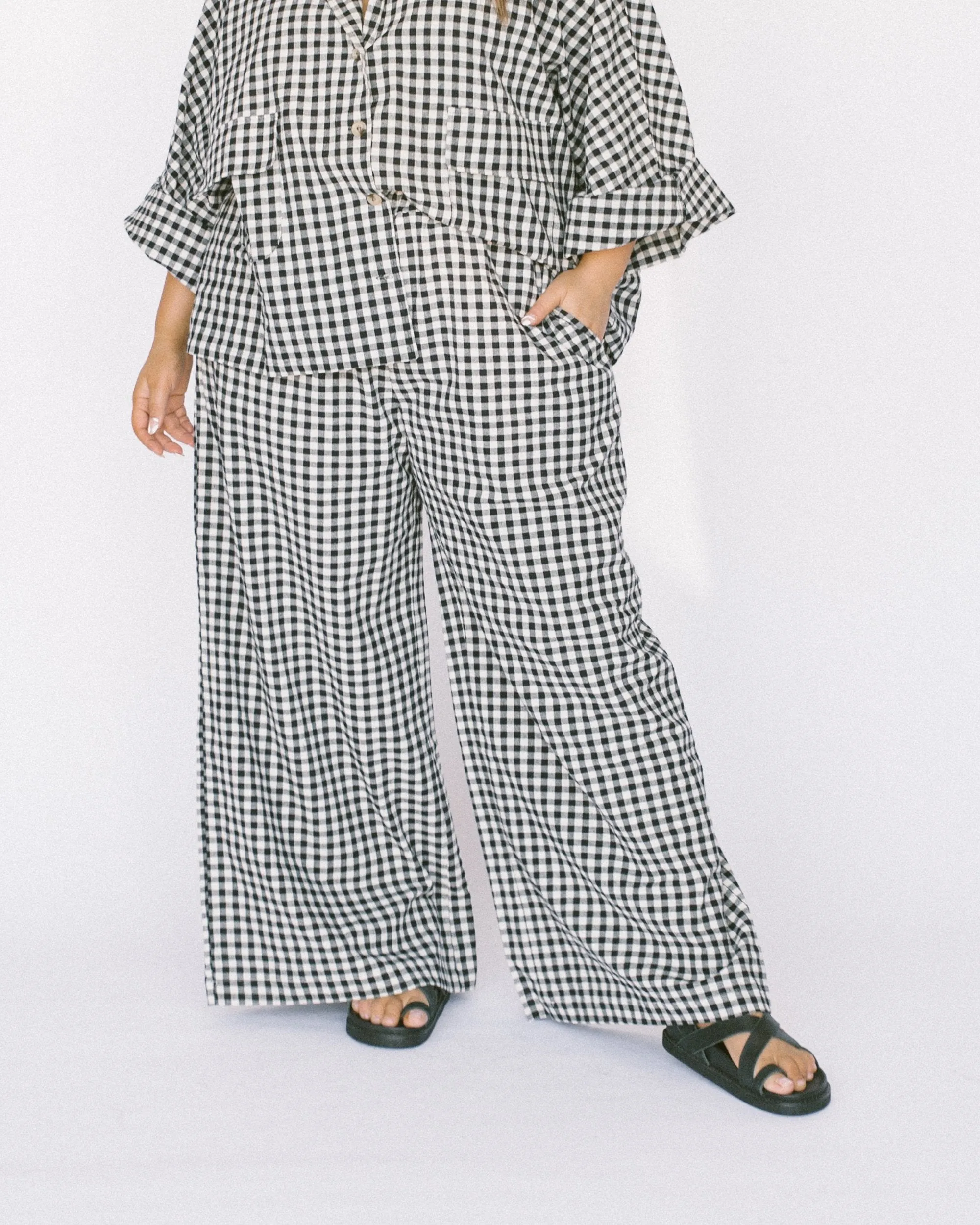 Women's Lounge Pants | Black Gingham