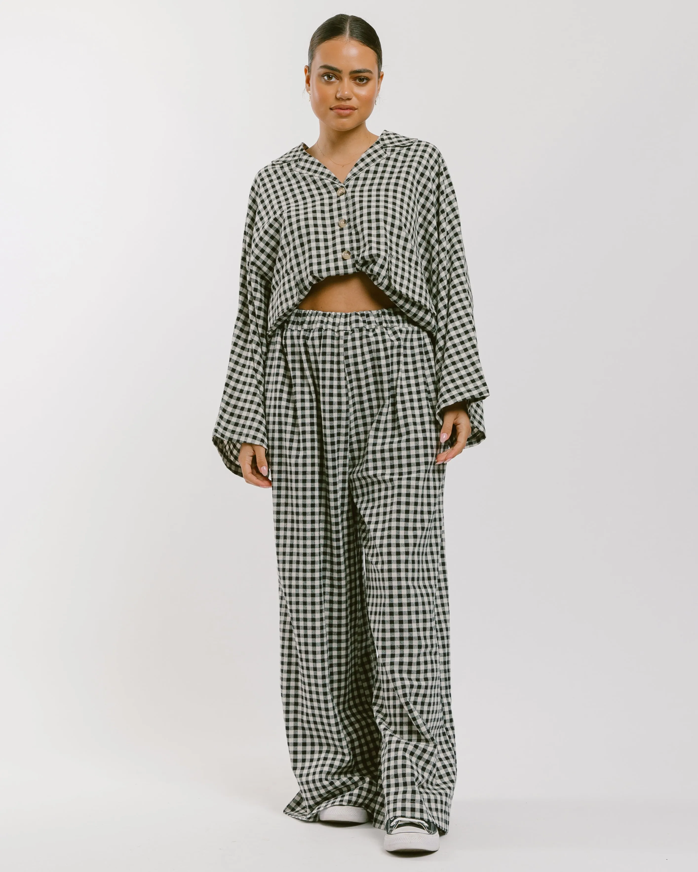 Women's Lounge Pants | Black Gingham