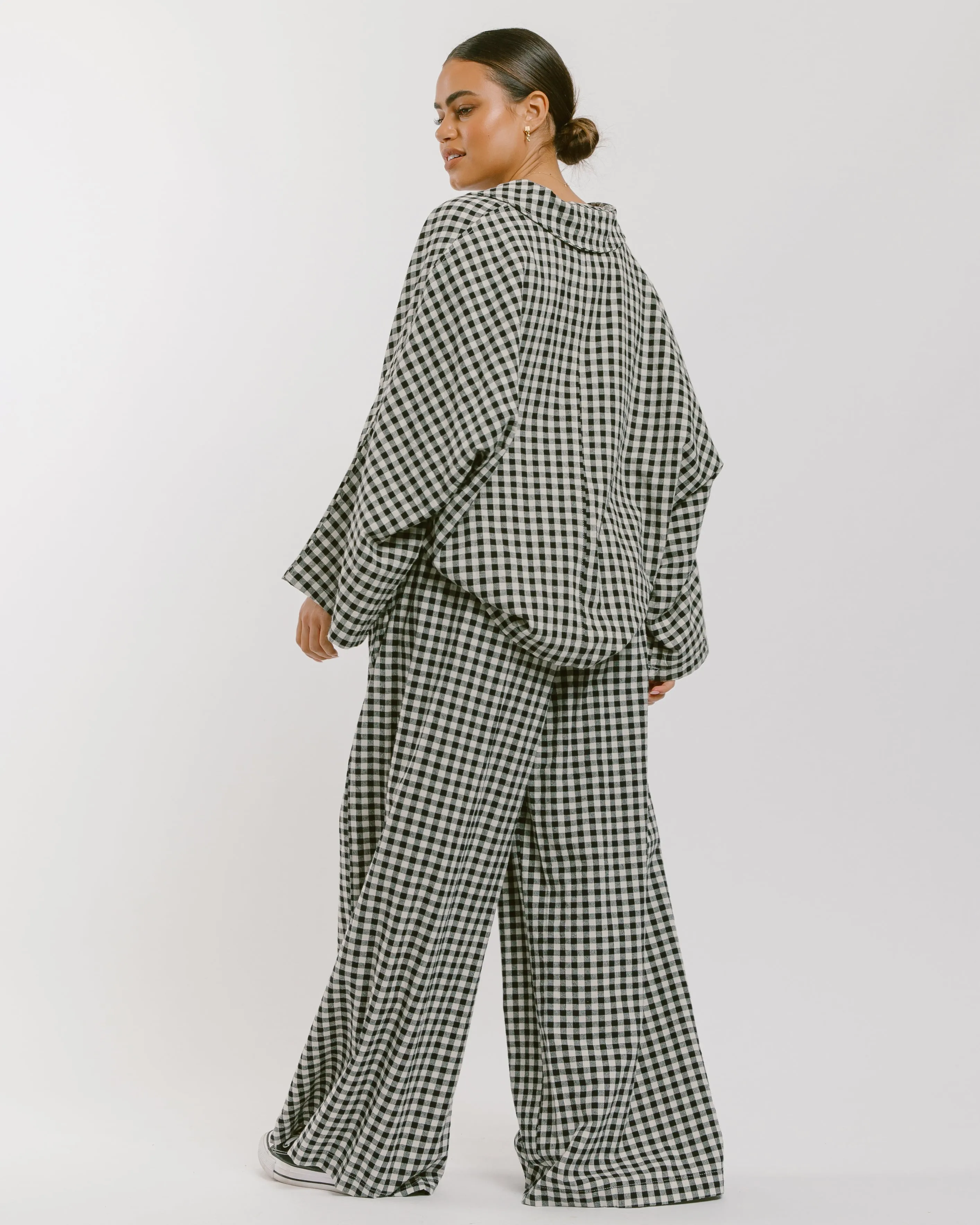 Women's Lounge Pants | Black Gingham